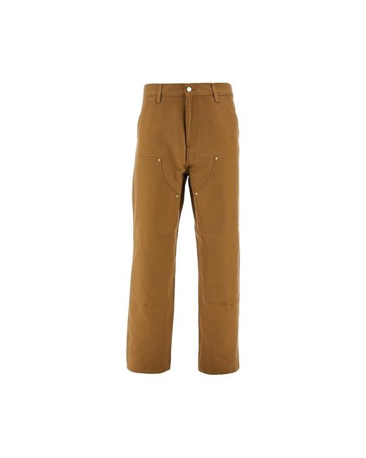 Carhartt Brown Double Knee Canvas Pants for men