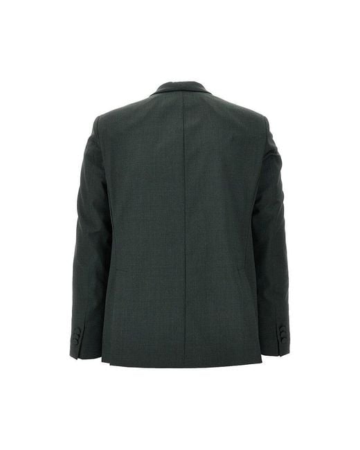 MARSĒM Green Wool-Blend Single-Breasted Suit for men