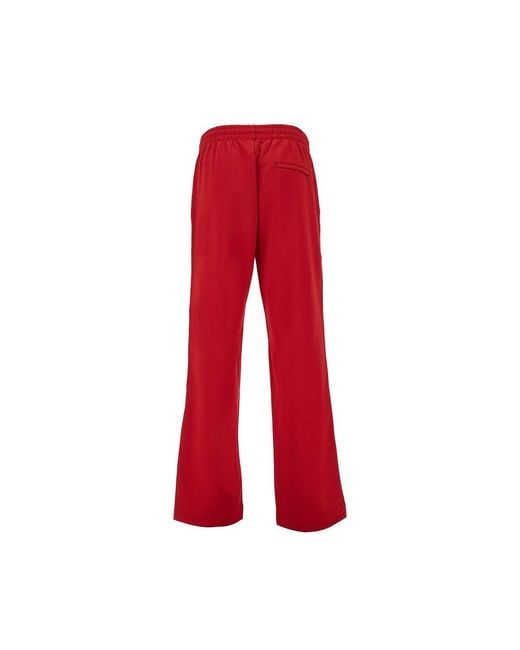 Casablanca Red Laurel Knitted Bands Track Pants for men