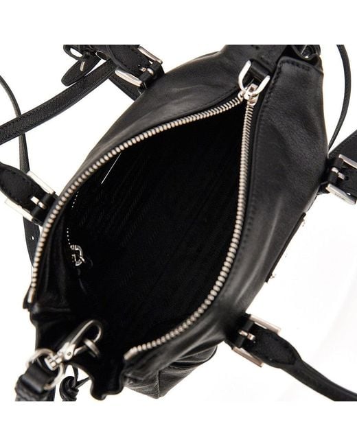 Prada Black Leather Small Karin' Bag