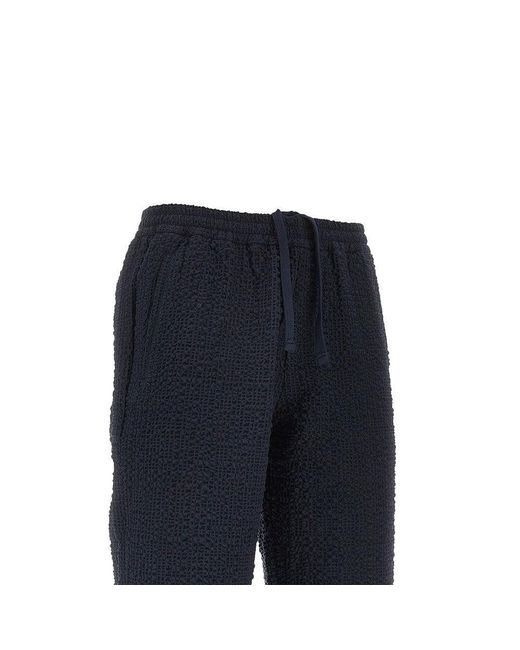 Wax London Blue 'Tyne' Seersucker Pants for men