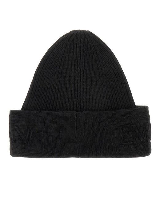 Beanie di Emporio Armani in Black da Uomo