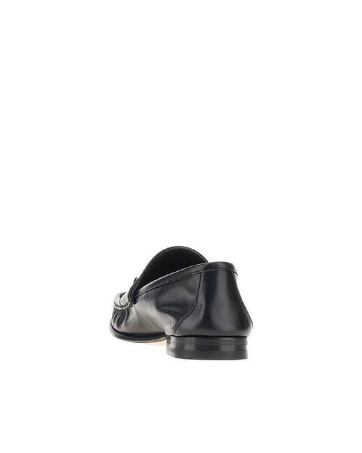 Gucci Black Leather 'Lugano' Loafers for men