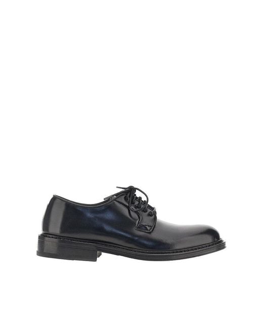 JUAN LACARCEL BY CALCE Black Brushed Leather Lace-Up Shoes 42 for men