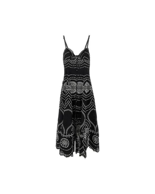 Charo Ruiz Black 'Catta' Ankle-Length Dress
