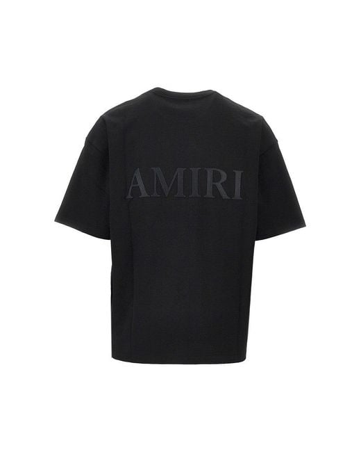 Amiri Black Embroidery Oversized T-Shirt for men