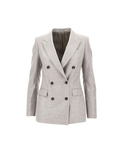 Tagliatore Gray 'Parigi' Wool And Cashmere Jacket