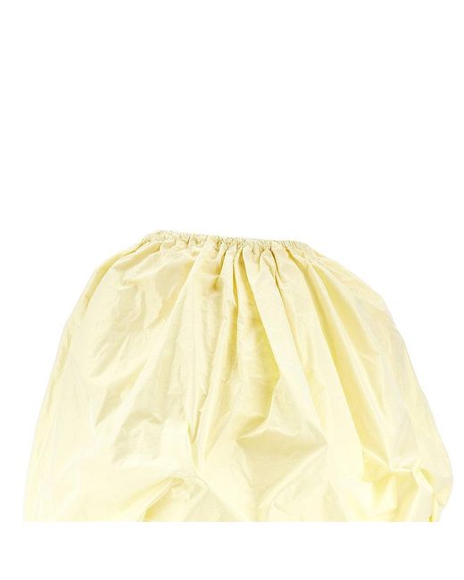 Prada Yellow Tec Taffetà Skirt