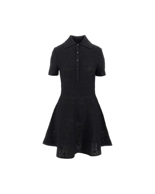 Givenchy Monogram 72 Jacquard Knit Midi Dress in Black | Lyst