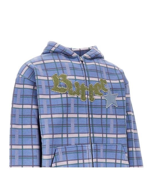 Butter Goods Blue Edge Patch Full-Zip Hoodie for men