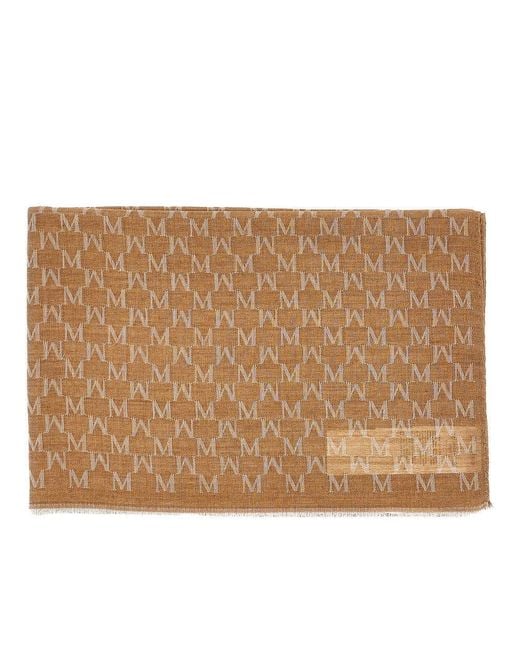 Max Mara Metallic Jacquard Silk-Blend Scarf