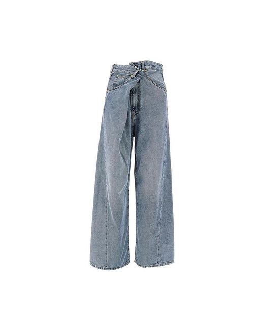 DARKPARK Blue 'Ines' Fold Over Jeans