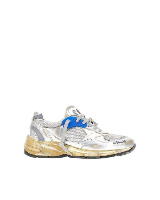 Golden Goose Deluxe Brand Blue 'Running Dad' Mesh And Leather Sneakers for men