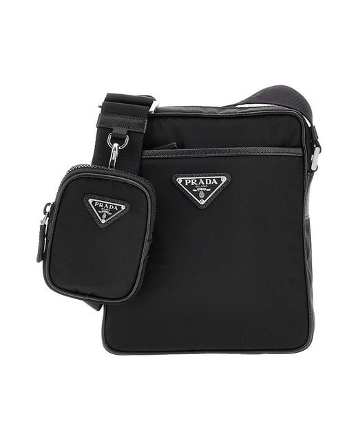 Prada Black Re-Nylon Crossbody Bag for men