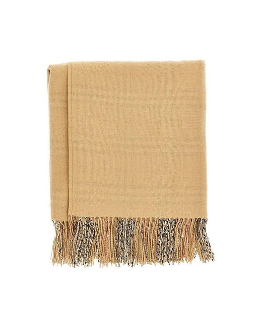 Burberry Natural Check Wool Reversible Cape