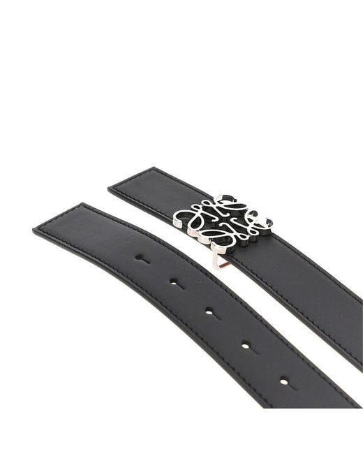 Loewe Black 'Anagram' Reversible Belt for men