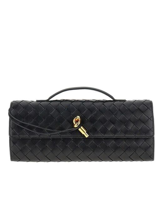 Bottega Veneta Black 'Andiamo' Nappa Leather Clutch