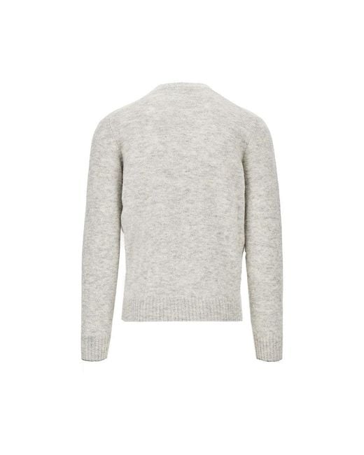 Brunello Cucinelli Gray Alpaca And Cashmere Blend Cardigan for men