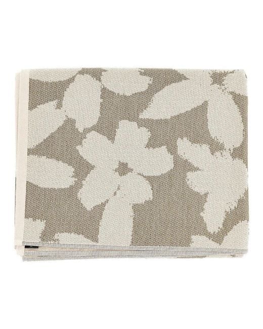 Emporio Armani Natural Beach Towel With Jacquard Motif for men