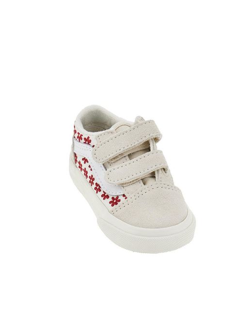 Vans Multicolor Embroidered Canvas Old Skool Sneakers Kids