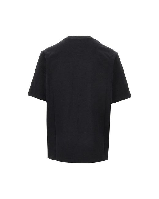 T-Shirt Con Patch De Coeur' di AMI in Black da Uomo