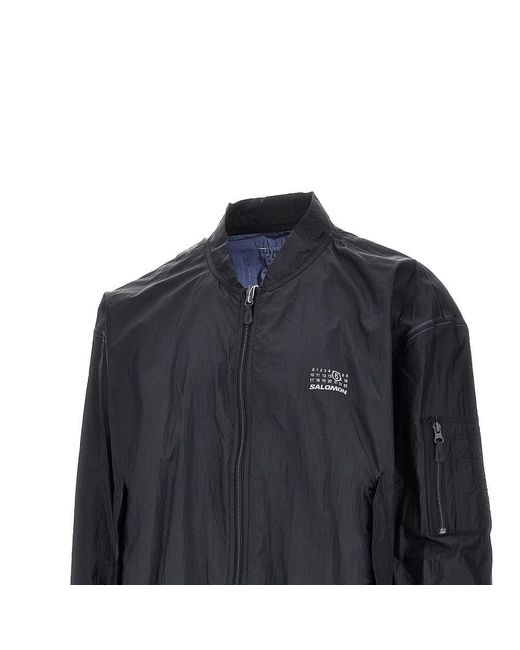 MM6 X SALOMON Blue Ripstop Windbreaker Jacket for men
