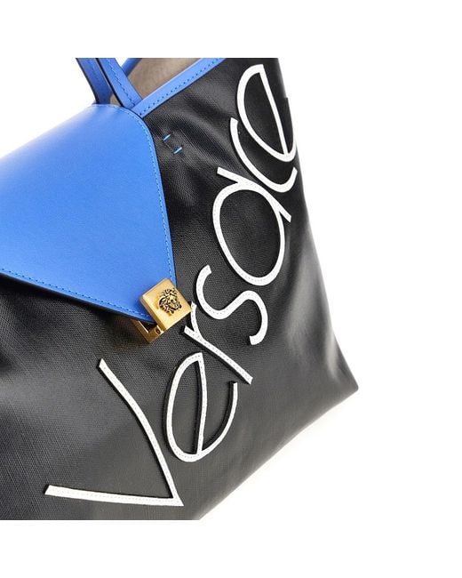 Versace Black Small 'Vivian' Shopping Bag