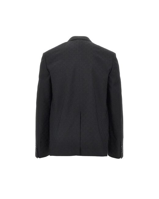 Gucci Black Gg Wool-Blend Single-Breasted Jacket for men