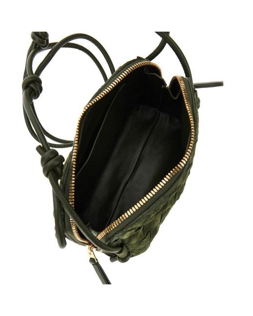 Bottega Veneta Green Intrecciato Suede Leather 'Concert' Bag