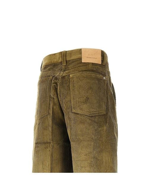 Pantalone Large Fit di AMI in Green da Uomo