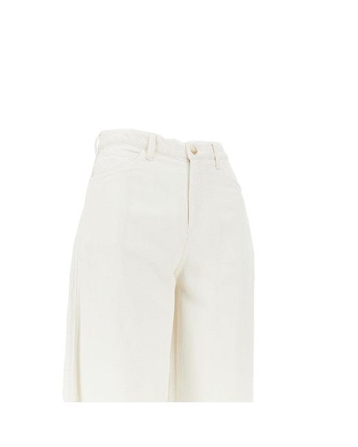 Emporio Armani White 'J3F' Relaxed Fit Jeans
