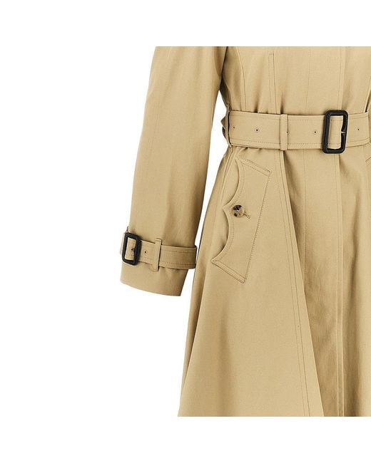 Burberry Natural Gabardine Fit-And-Flare Ellingham Car Coat