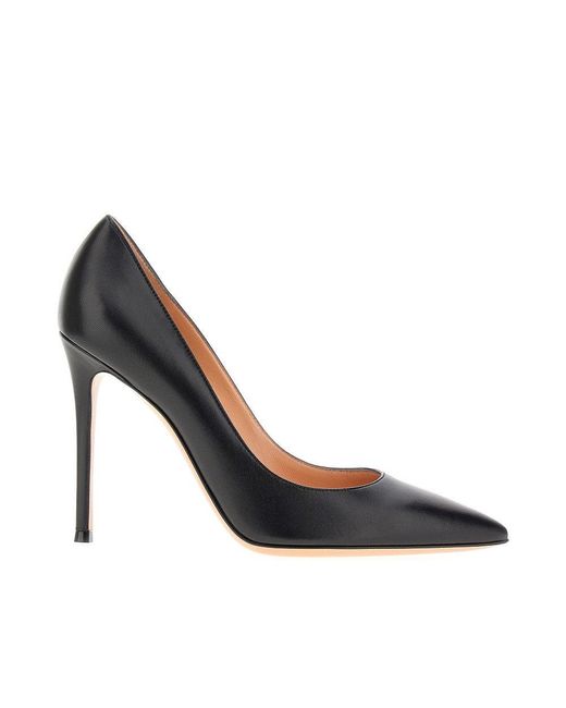Gianvito Rossi Blue Nappa Leather Pumps