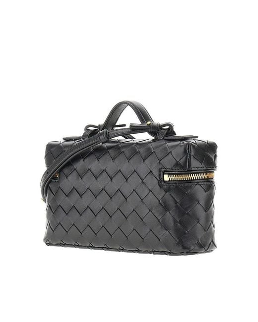 Bottega Veneta Black Leather 'Bang Bang' Vanity Case Bag