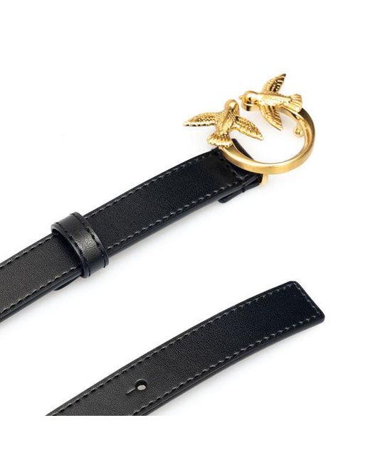 Pinko Blue Love Birds Leather Belt