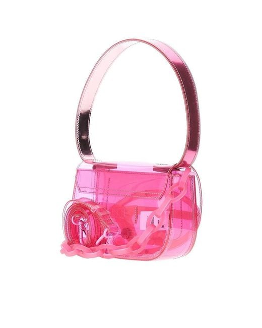 DIESEL Pink '1Dr' Jelly Tpu Shoulder Bag