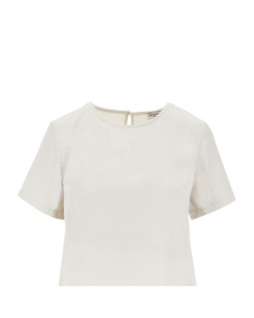 Weekend by Maxmara White Satin T-Shirt