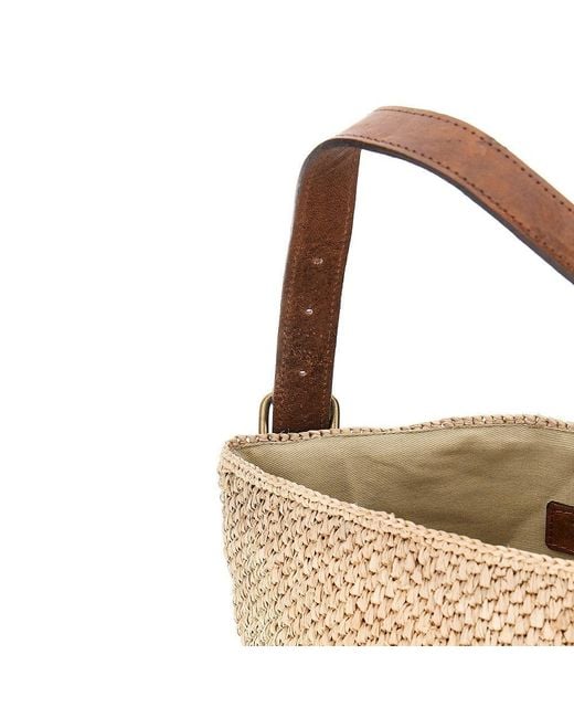 IBELIV 'Lova' Natural Raphia Bucket Bag