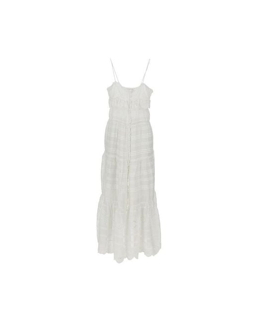 Isabel Marant White 'Paule' Cotton Long Dress