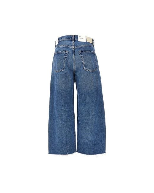 Citizens of Humanity Blue Ayla Raw Hem Crop Jeans