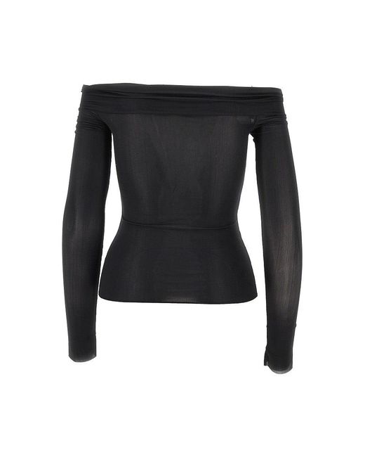 Maygel Coronel Black Stretch Technical Jersey Top