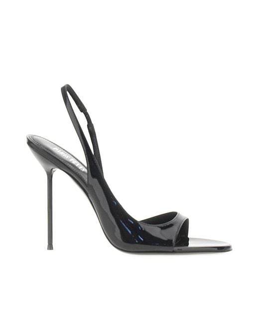 Paris Texas Metallic 'Lidia' Patent Leather Slingback Sandals