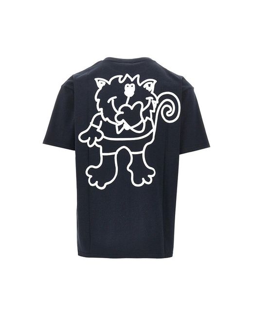 Public Possession Blue 'B. P.M. Club' Cotton T-Shirt for men