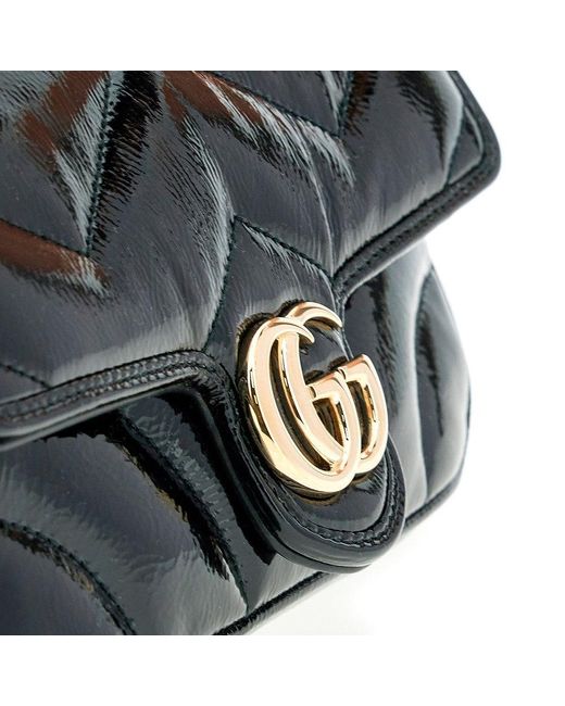 Gucci Black Gg Marmont Mini Bag With Cardholder