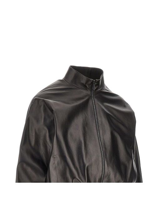 Gucci Black Nappa Leather Bomber Jacket
