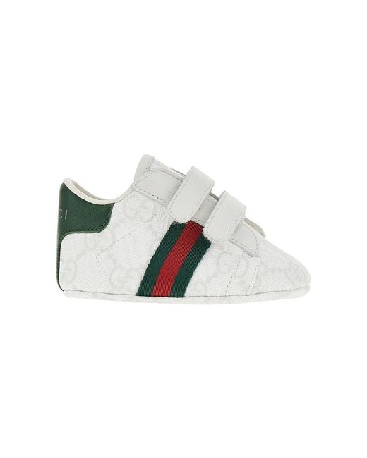 Gucci Multicolor Gg Supreme Shoes With Web Detail Kids for men