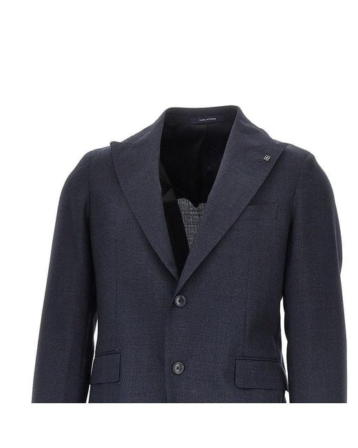 Tagliatore Blue Virgin Wool Tailored Suit for men