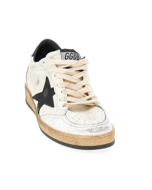 Golden Goose Deluxe Brand Natural 'Ballstar' Nappa Leather Sneakers