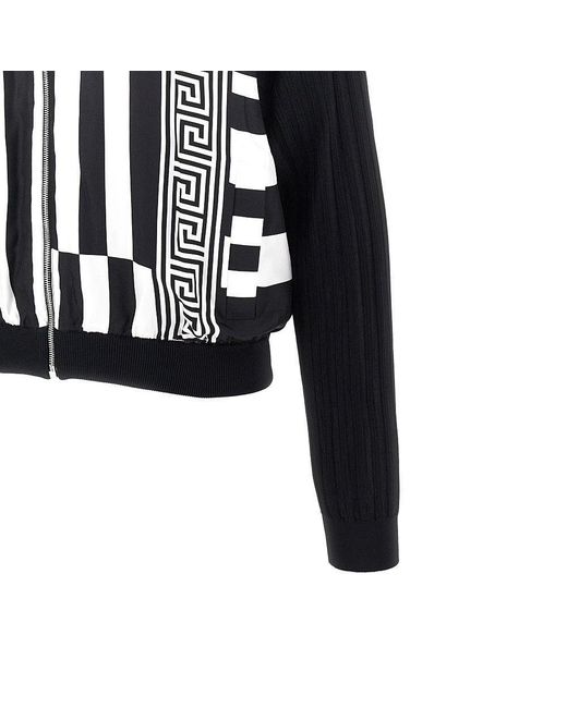 Versace Black Cardigan With Sylvester Print for men