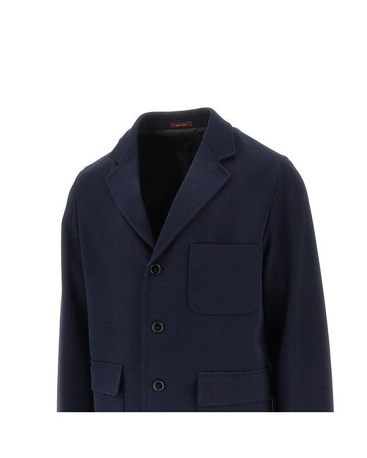 Gucci Blue Cotton Jersey Single-Breasted Jacket for men